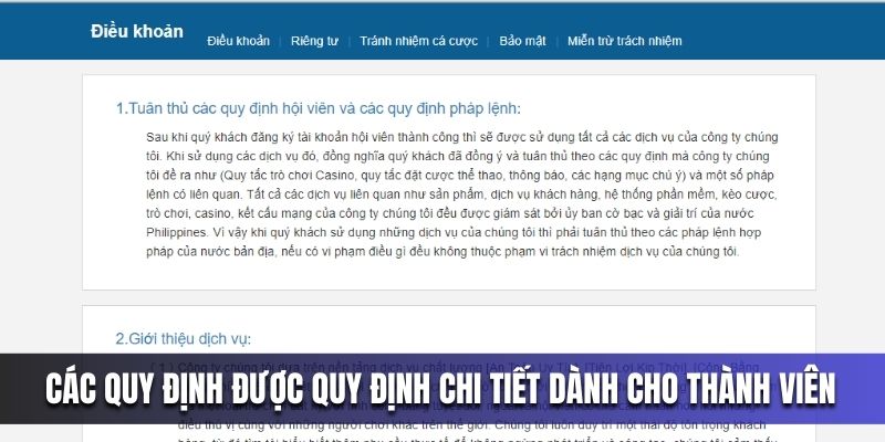 cac-quy-dinh-duoc-quy-dinh-chi-tiet-danh-cho-thanh-vien